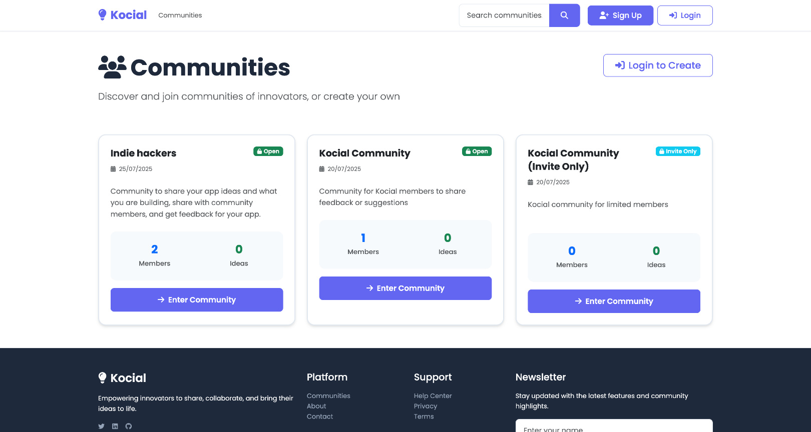 No communities